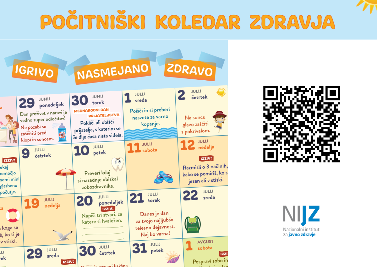 Počitniški koledar zdravja_QR KODA